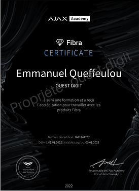 Certification Ajax Fibra