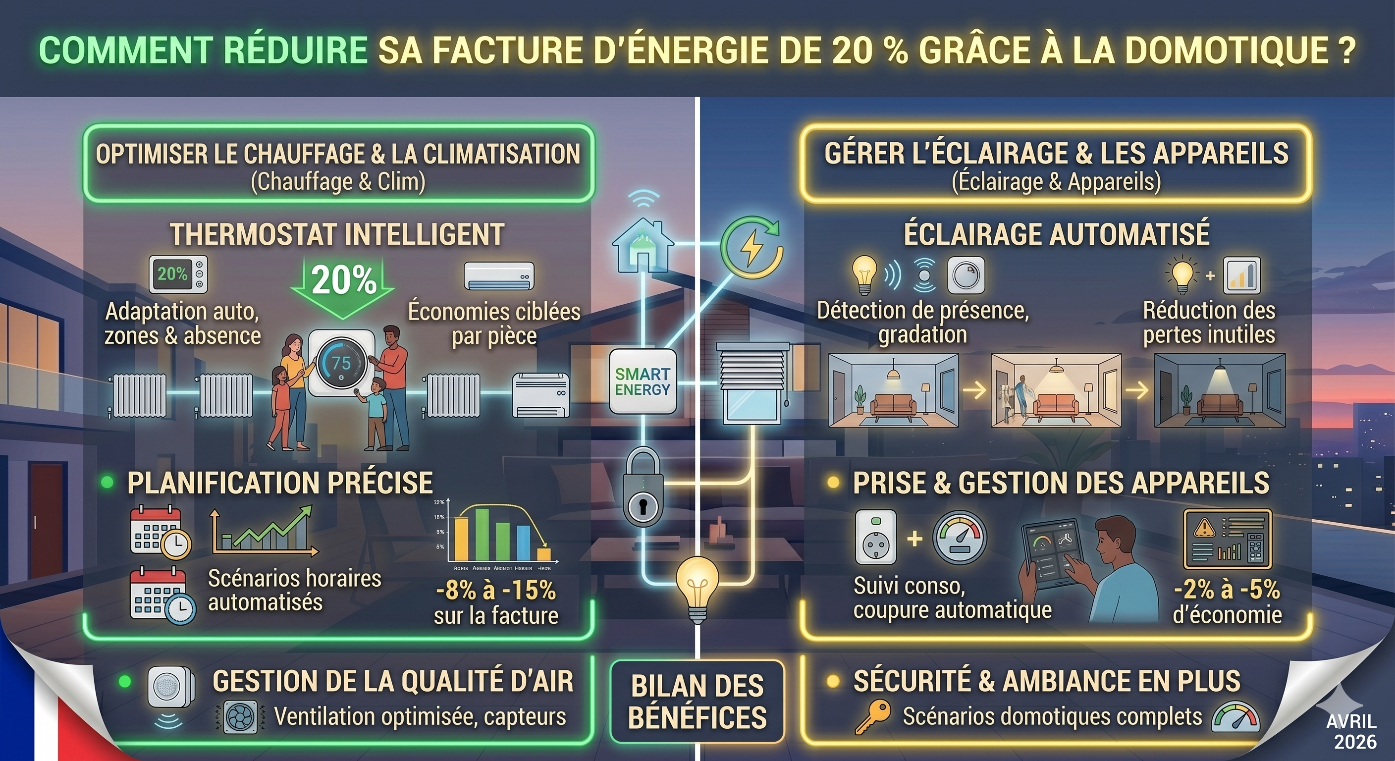 Économies énergie domotique pilotage chauffage