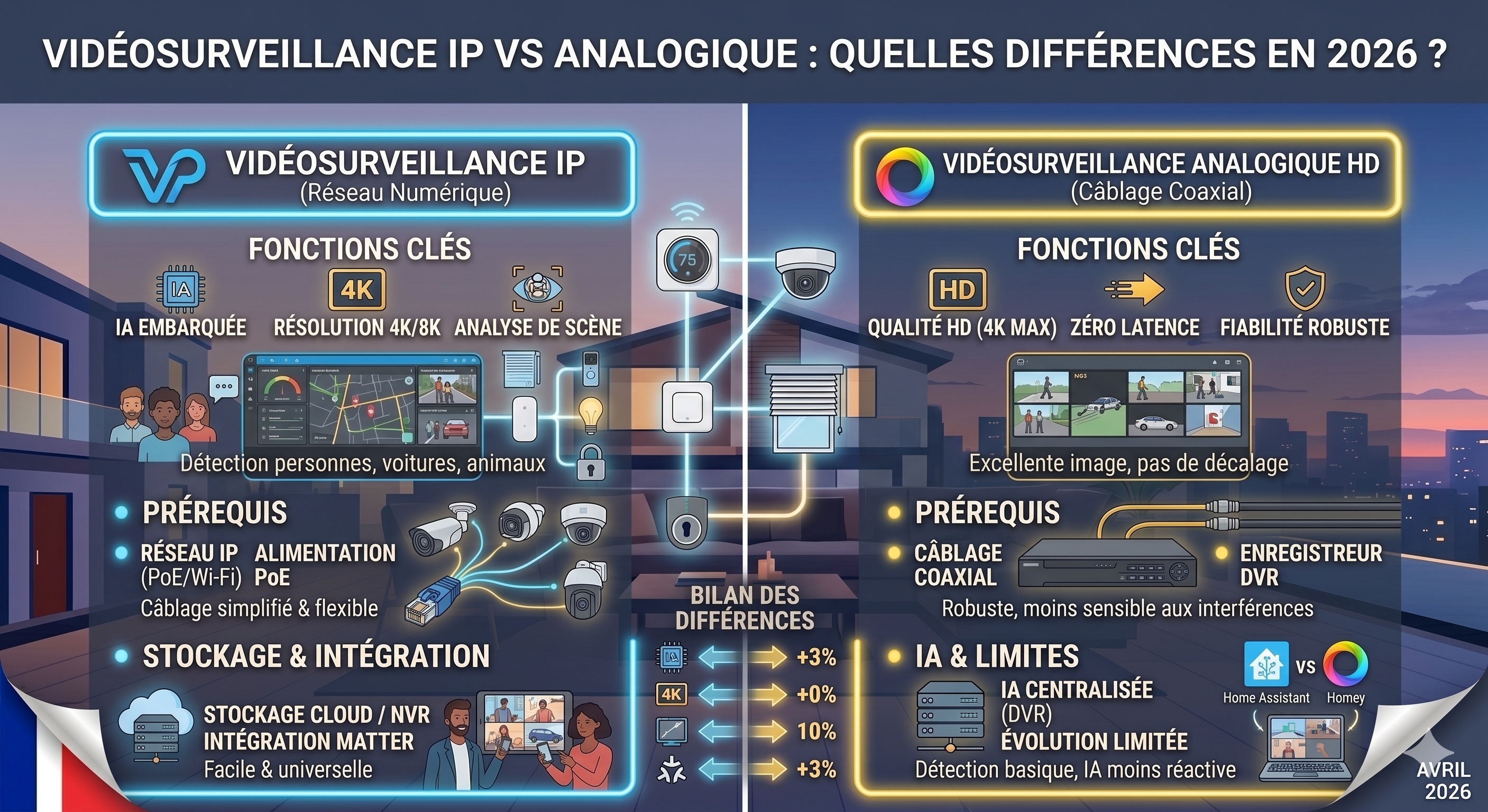 Vidéosurveillance IP vs analogique